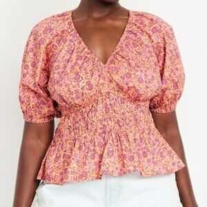 NWT Old Navy floral puff sleeve blouse - 2X